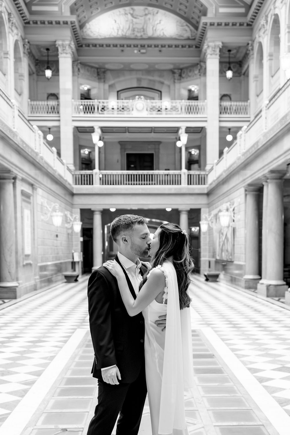 Hartford City Hall engagement session inspiration for newly engaged couples looking for a Connecticut engagement photographer