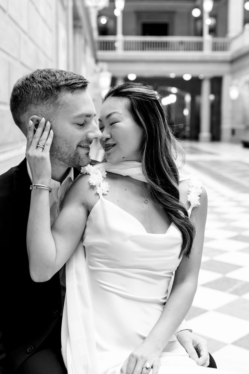 Hartford City Hall engagement session inspiration for newly engaged couples looking for a Connecticut engagement photographer