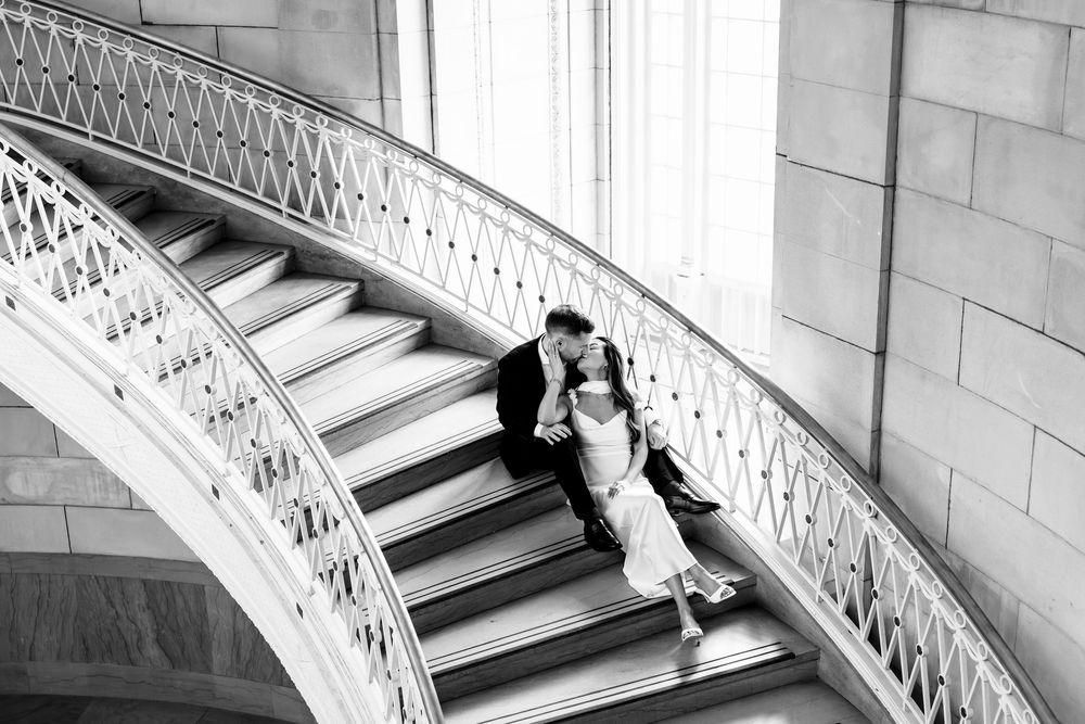 Hartford City Hall engagement session inspiration for newly engaged couples looking for a Connecticut engagement photographer