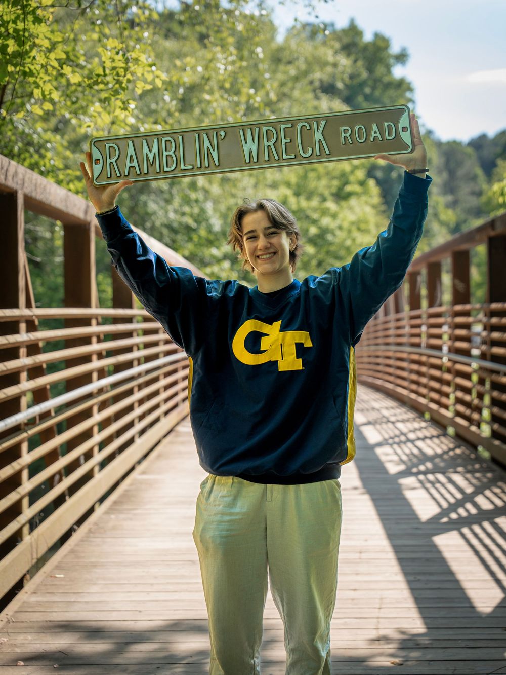 Graduating Senior Portrait session at Olde Rope Mill Park In Woodstock, GA. College Commitment Announcement