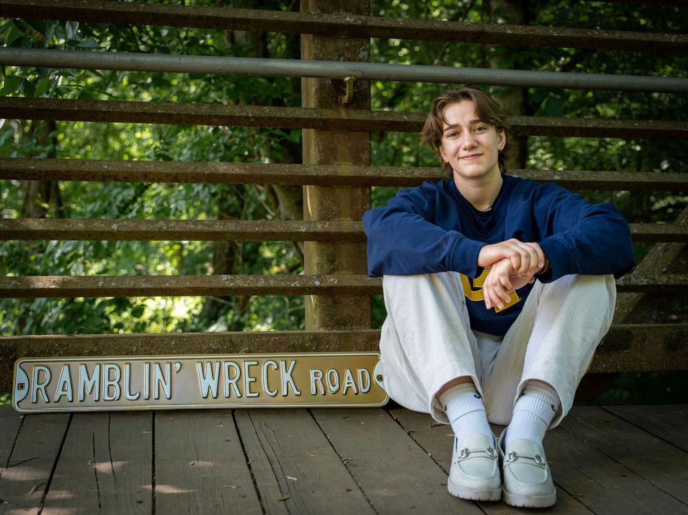 Graduating Senior Portrait session at Olde Rope Mill Park In Woodstock, GA. College Commitment Announcement