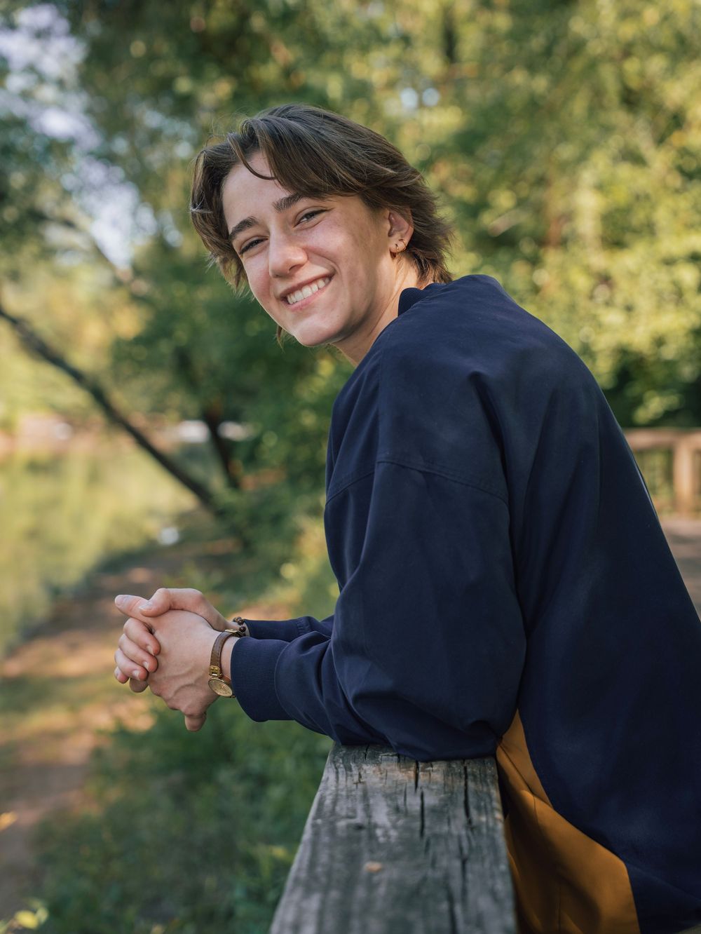 Graduating Senior Portrait session at Olde Rope Mill Park In Woodstock, GA