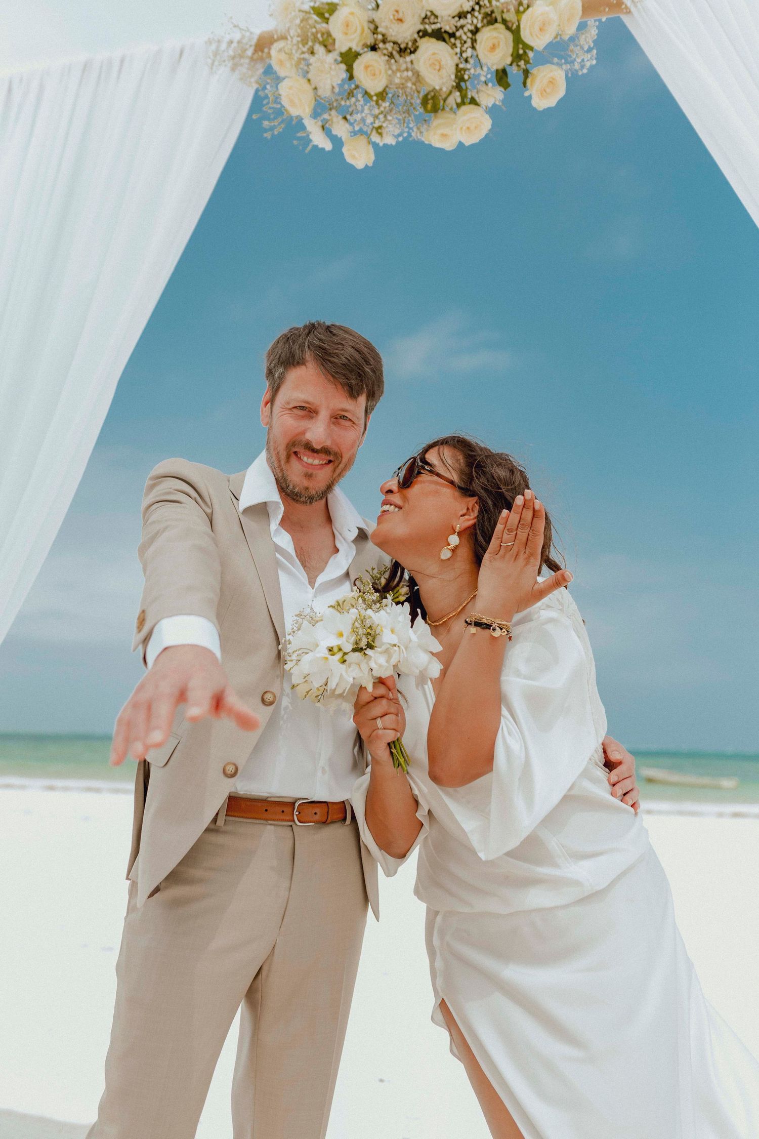 Luxury wedding photography on Zanzibar beach