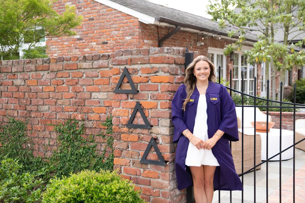 College graduation portraits at LSU in Baton Rouge.