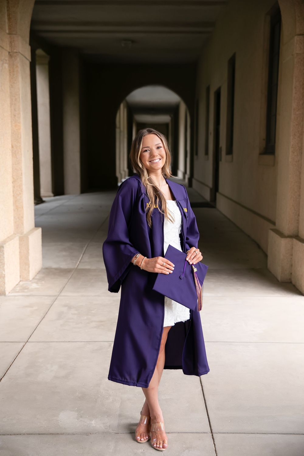 College graduation portraits at LSU in Baton Rouge.