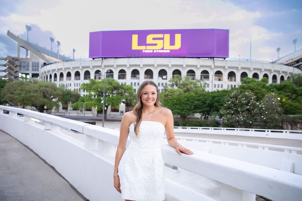College graduation portraits at LSU in Baton Rouge.