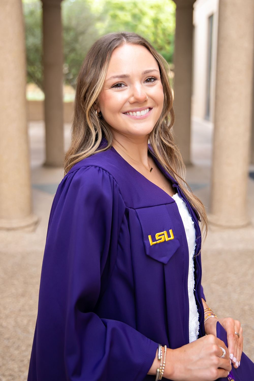 College graduation portraits at LSU in Baton Rouge.