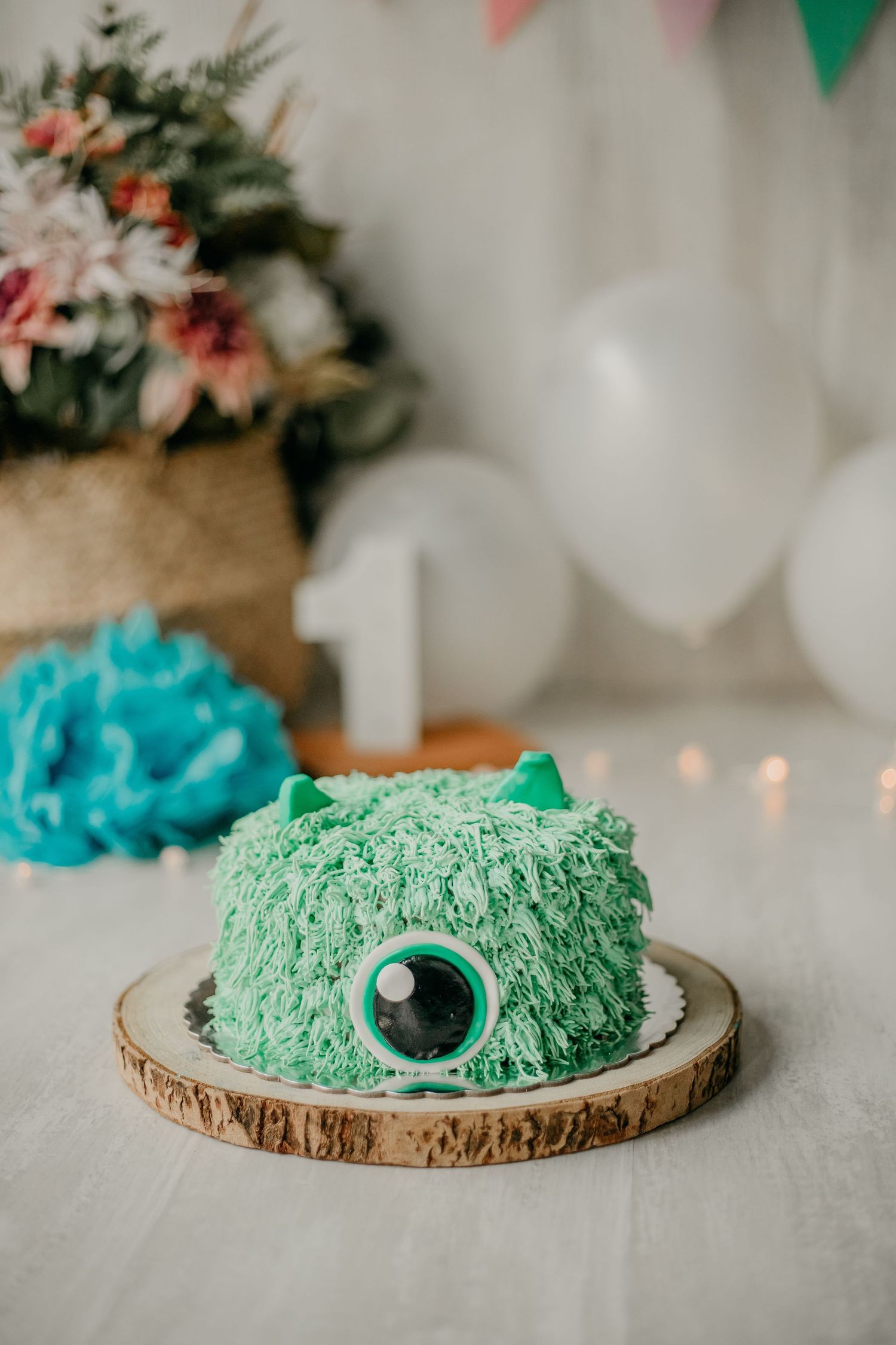 Decoración dulce para sesión de primer aniversario