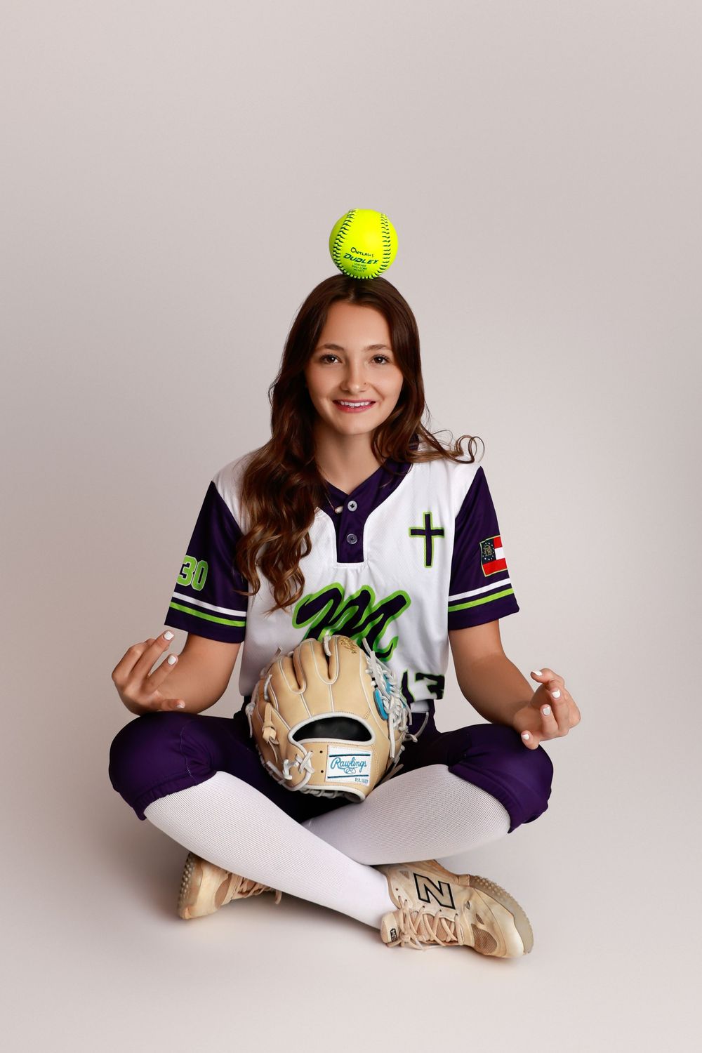 softball player studio portrait Covington GA sports photographer