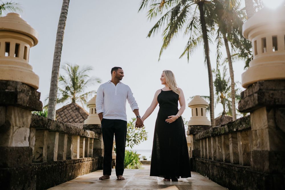 Beachside maternity photoshoot at Conrad Nusa Dua Bali.