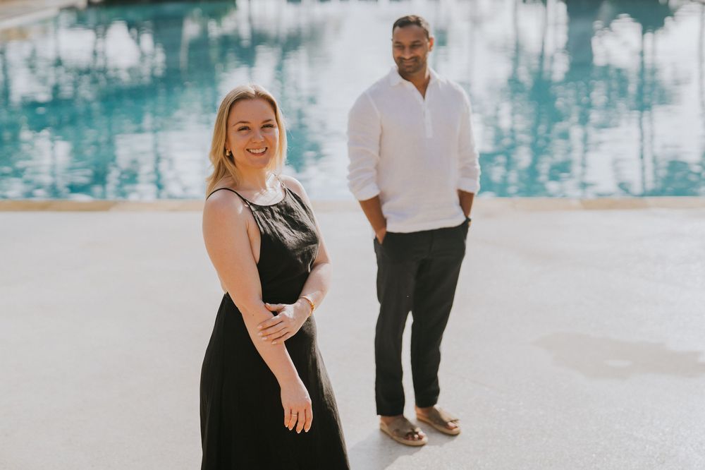 Beachside maternity photoshoot at Conrad Nusa Dua Bali.