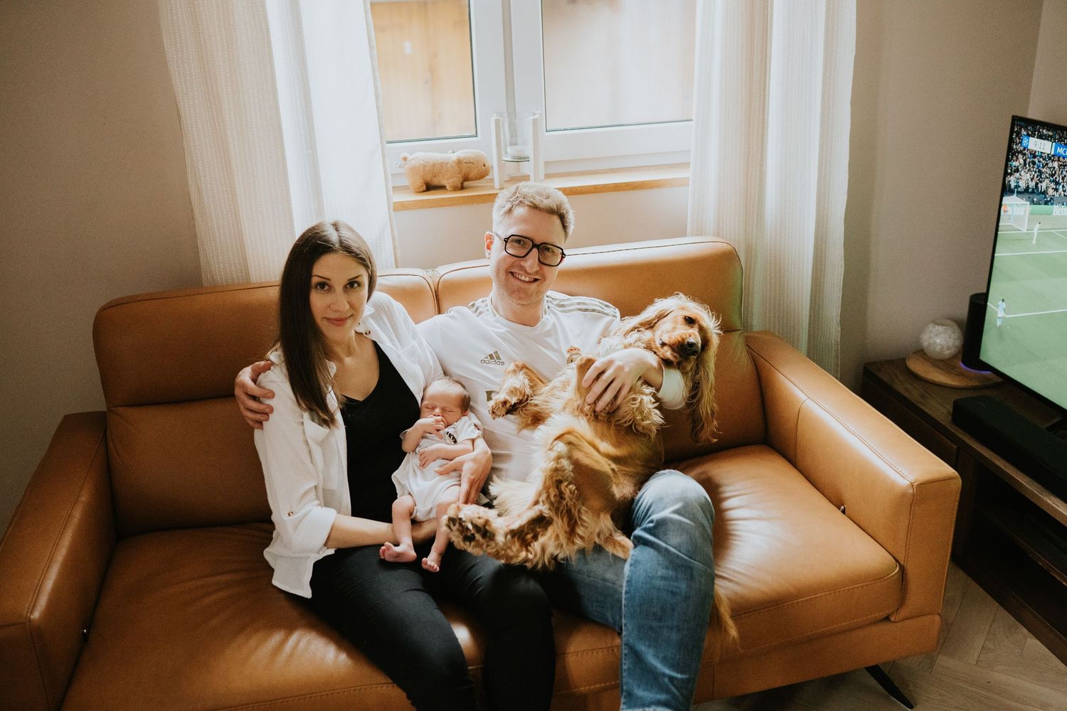 Sesja noworodkowa Katowice domowe zdjęcia noworodkowe sesją niemowlęca Śląsk fotograf rodzinny Katowice sesja w domu sesja rodzinna Śląsk