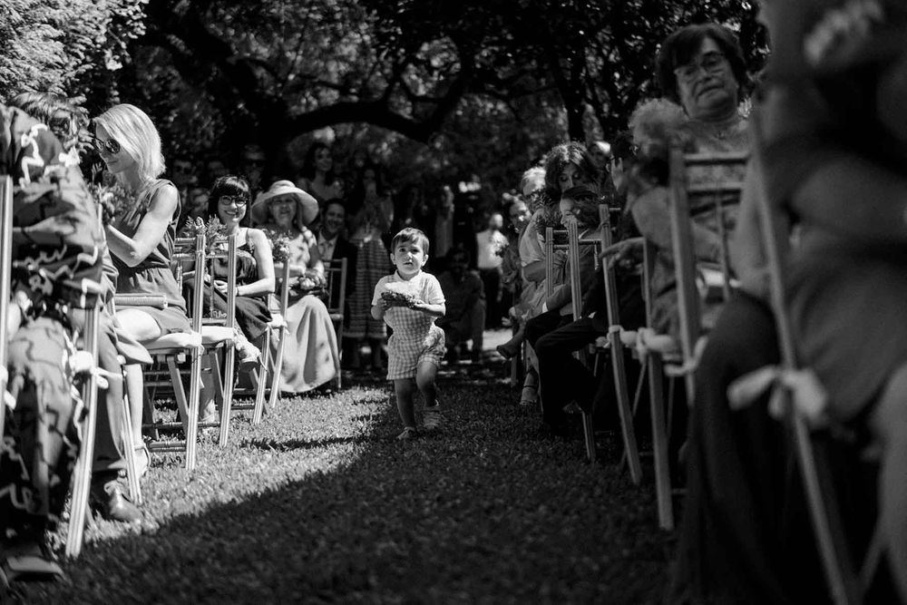outdoor wedding ceremony wide shot porto