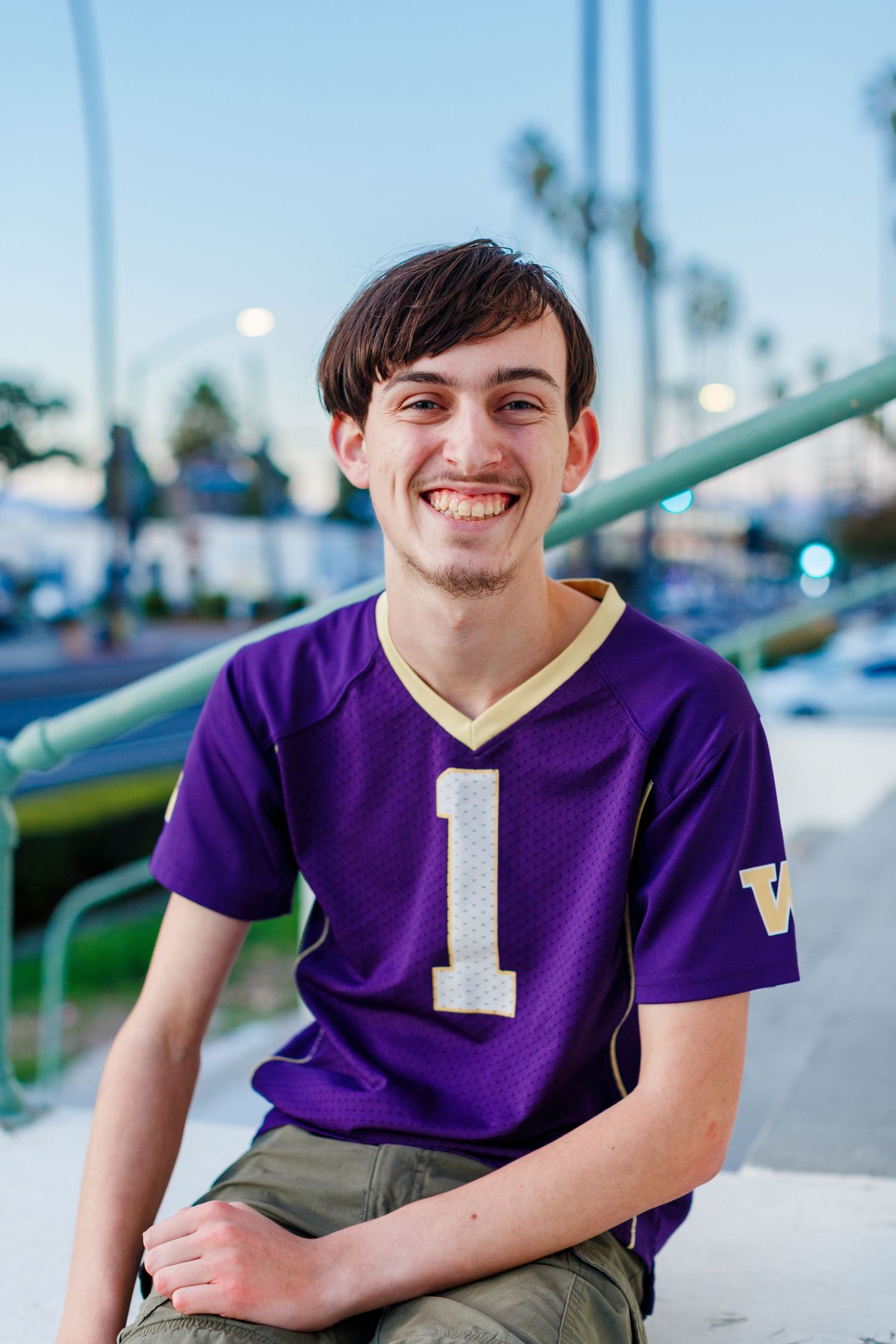 High school senior boy photo. Carnegie Art Museum. Oxnard, California.