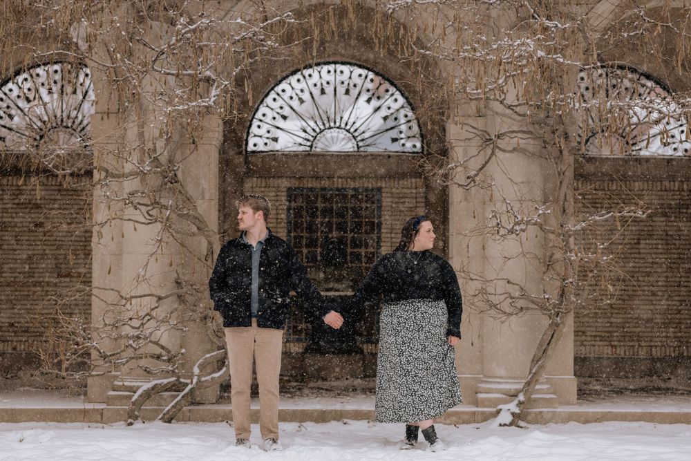 Winter engagement session in Rochester, NY
