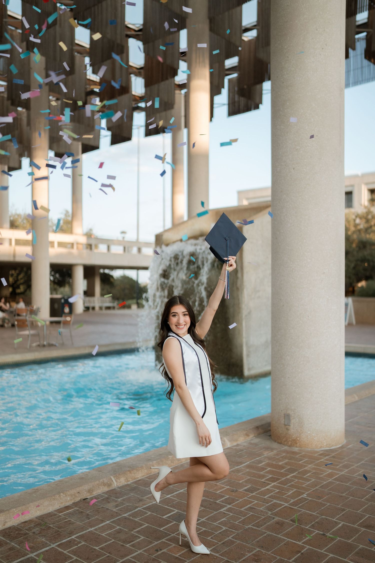UTSA Confetti Pop Graduation Photo