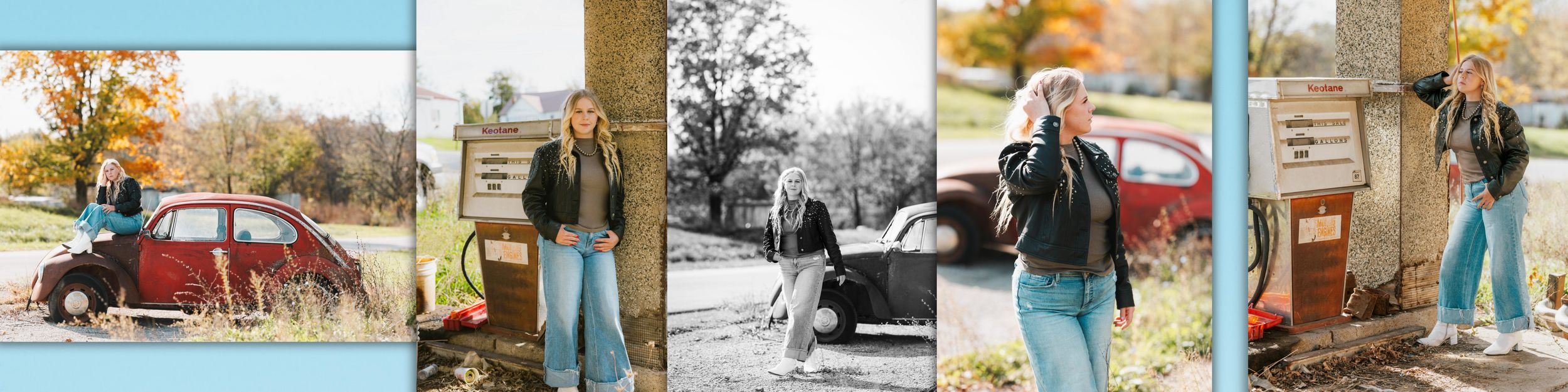 A collection of autumn lifestyle photos showing outdoor activities, home decor, and seasonal moments in warm fall colors.