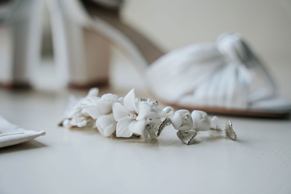Bridal prep at The Great Barn Devon