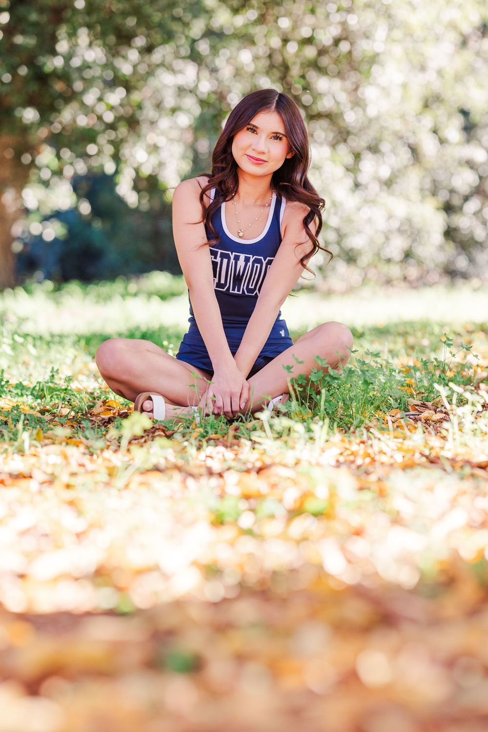 High school senior photo session in Simi Valley during winter with green hills
