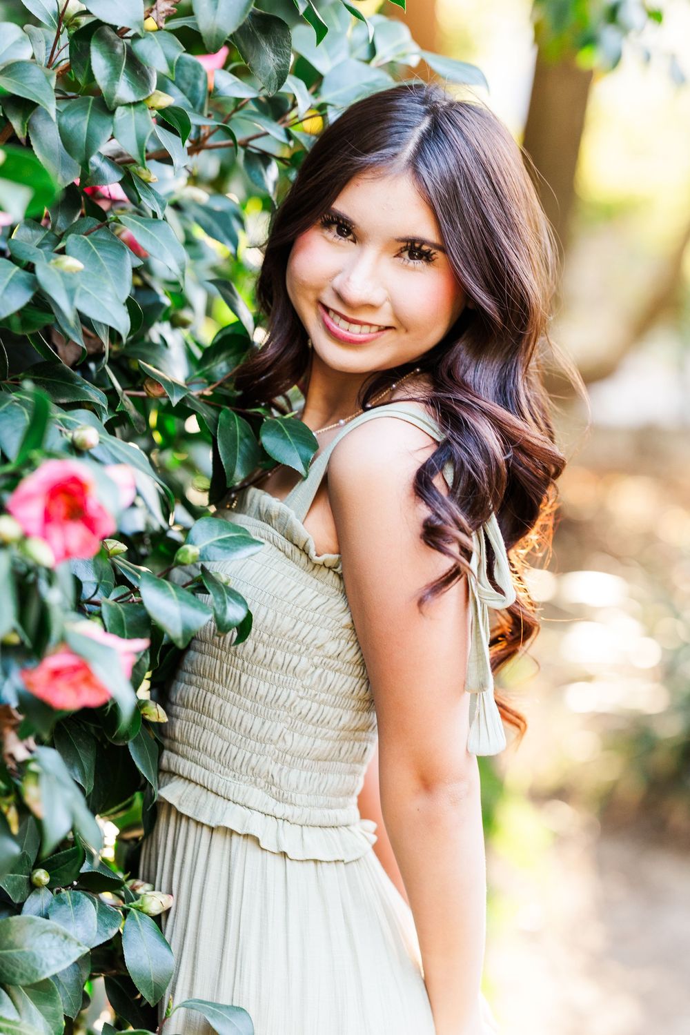 High school senior portraits taken outdoors in Southern California winter