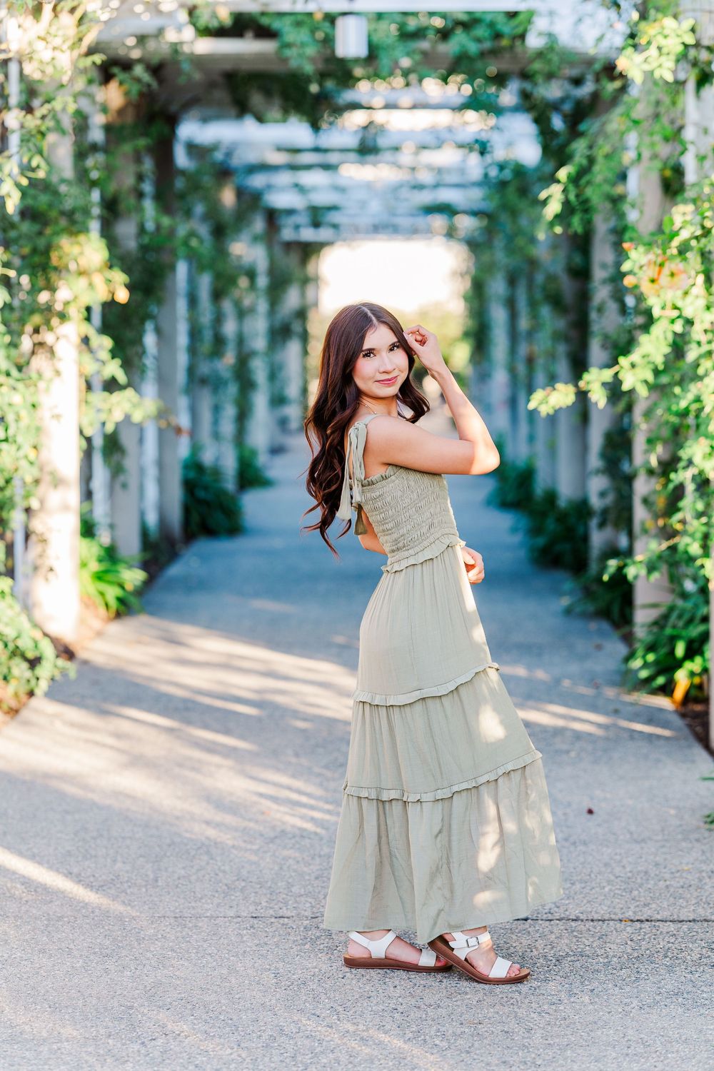 Senior photos in Simi Valley showing natural posing and movement