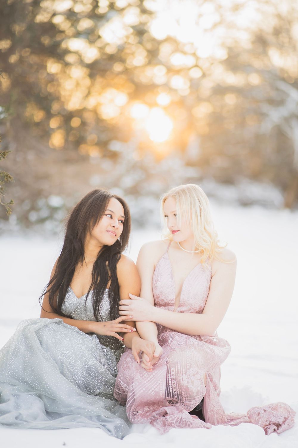 Snowy senior pictures in wichita ks