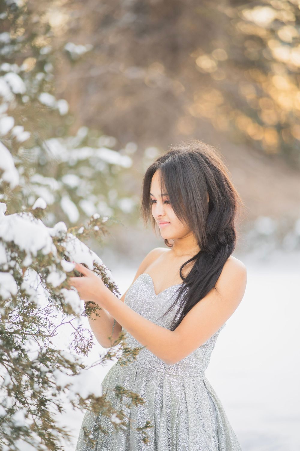 Snowy senior pictures in wichita ks