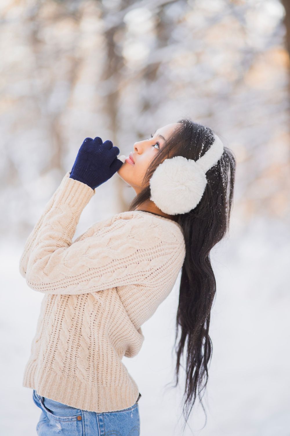 Snowy senior pictures in wichita ks