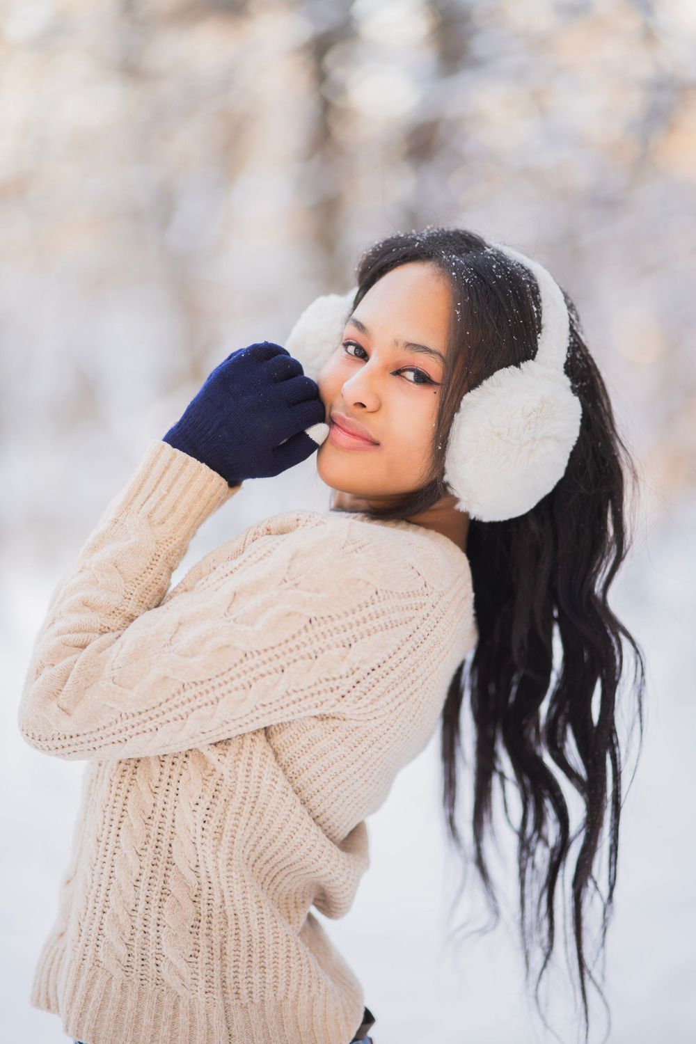 Snowy senior pictures in wichita ks