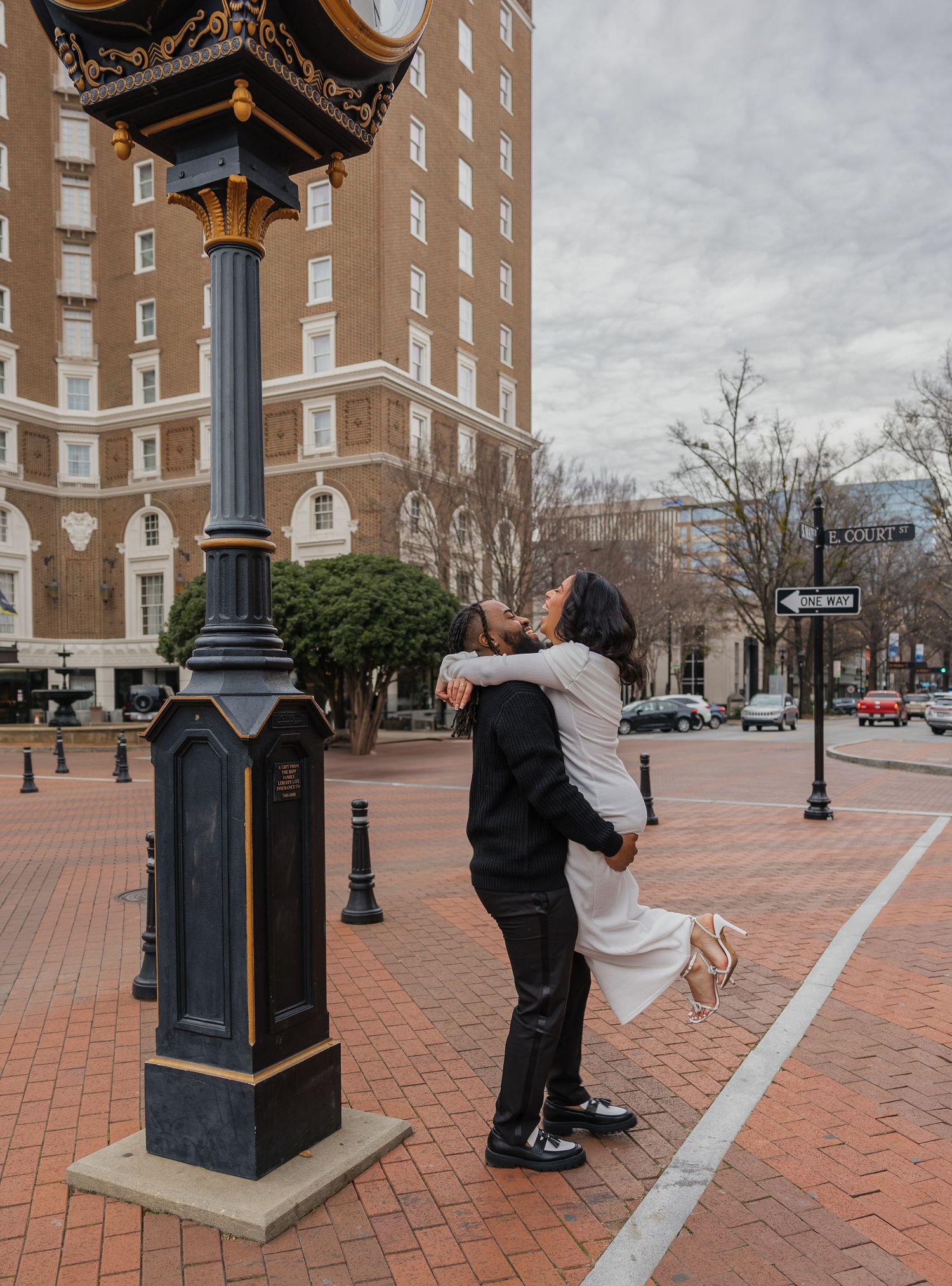 Downtown Greenville engagement photos