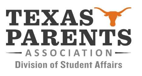 Texas Parents Association logo featuring longhorn symbol and division name.