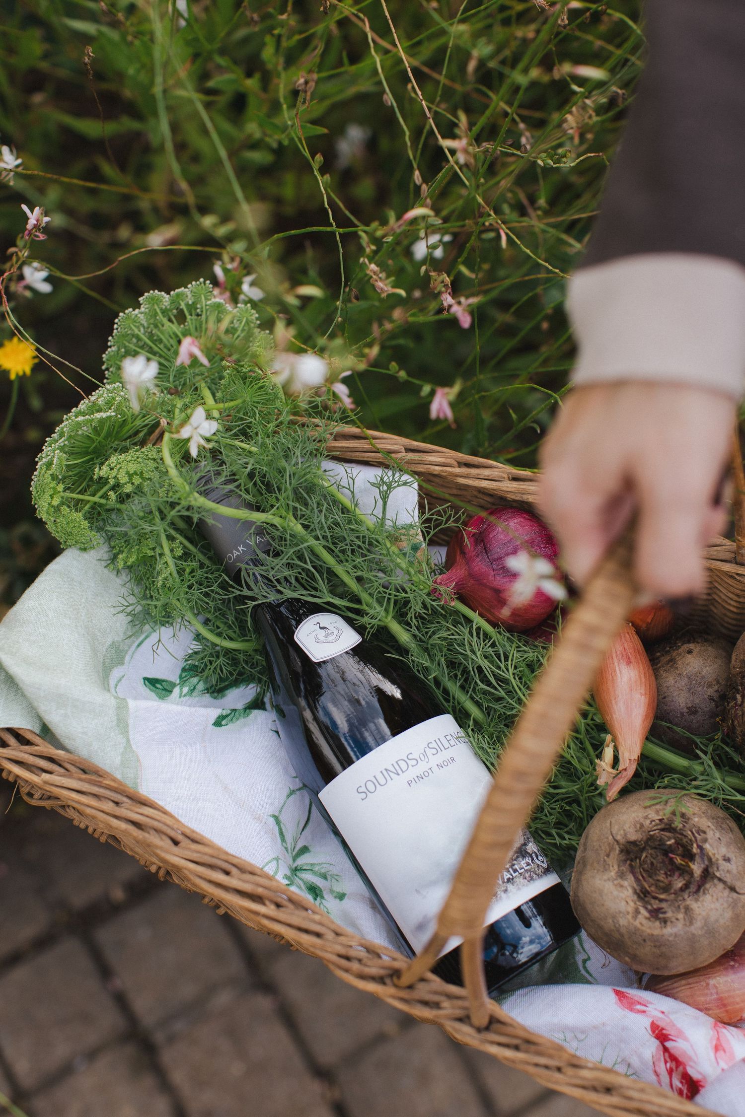 Lifestyle wine photography showcasing Oak Valley's premium wine range