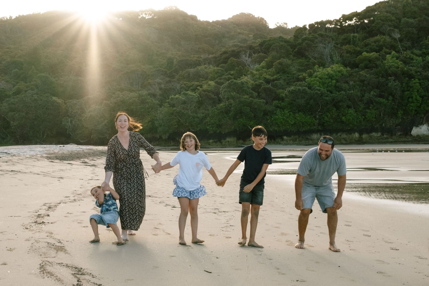 Cooks beach photography golden hour family Hahei Whitianga Coromandel photographer