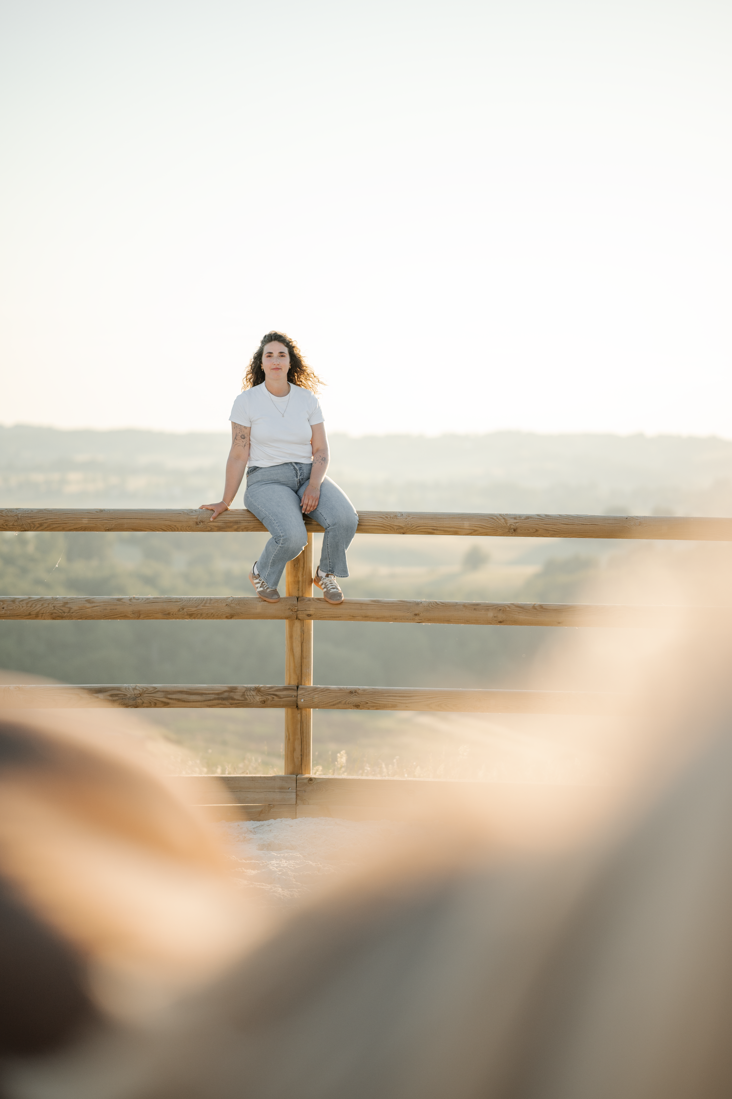 Portrait d'un cheval et d'une femme