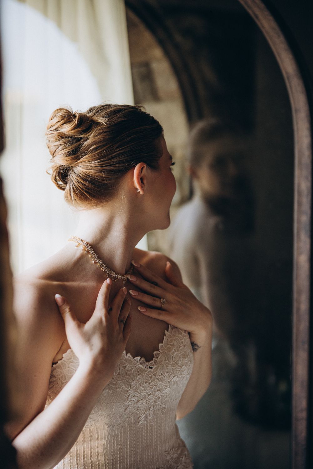 Bride preparing for her destination wedding in Spain