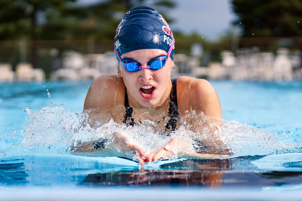 female swimmer in pool