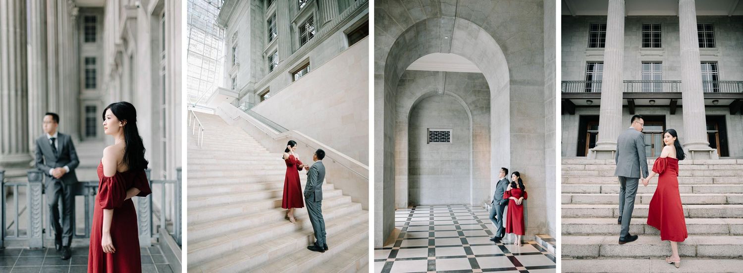 Best Pre-Wedding Photoshoot Locations in Singapore: National Gallery