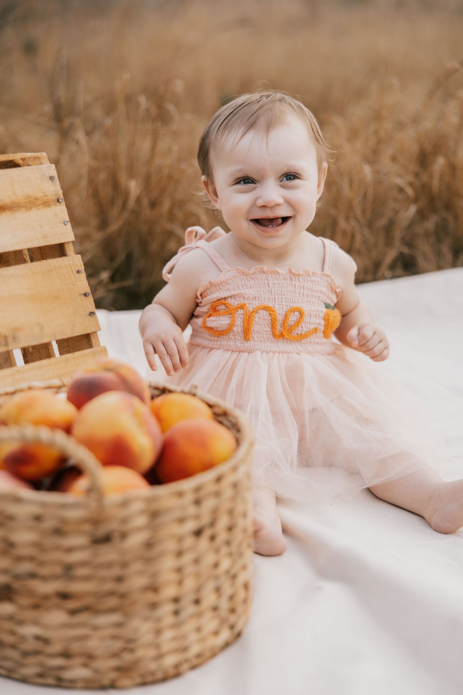 One year photoshoot at colt creek to capture this one sweet peach