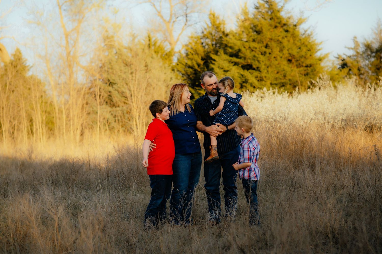 Fun times with the Keast family during their family photo session near Alva Oklahoma.
