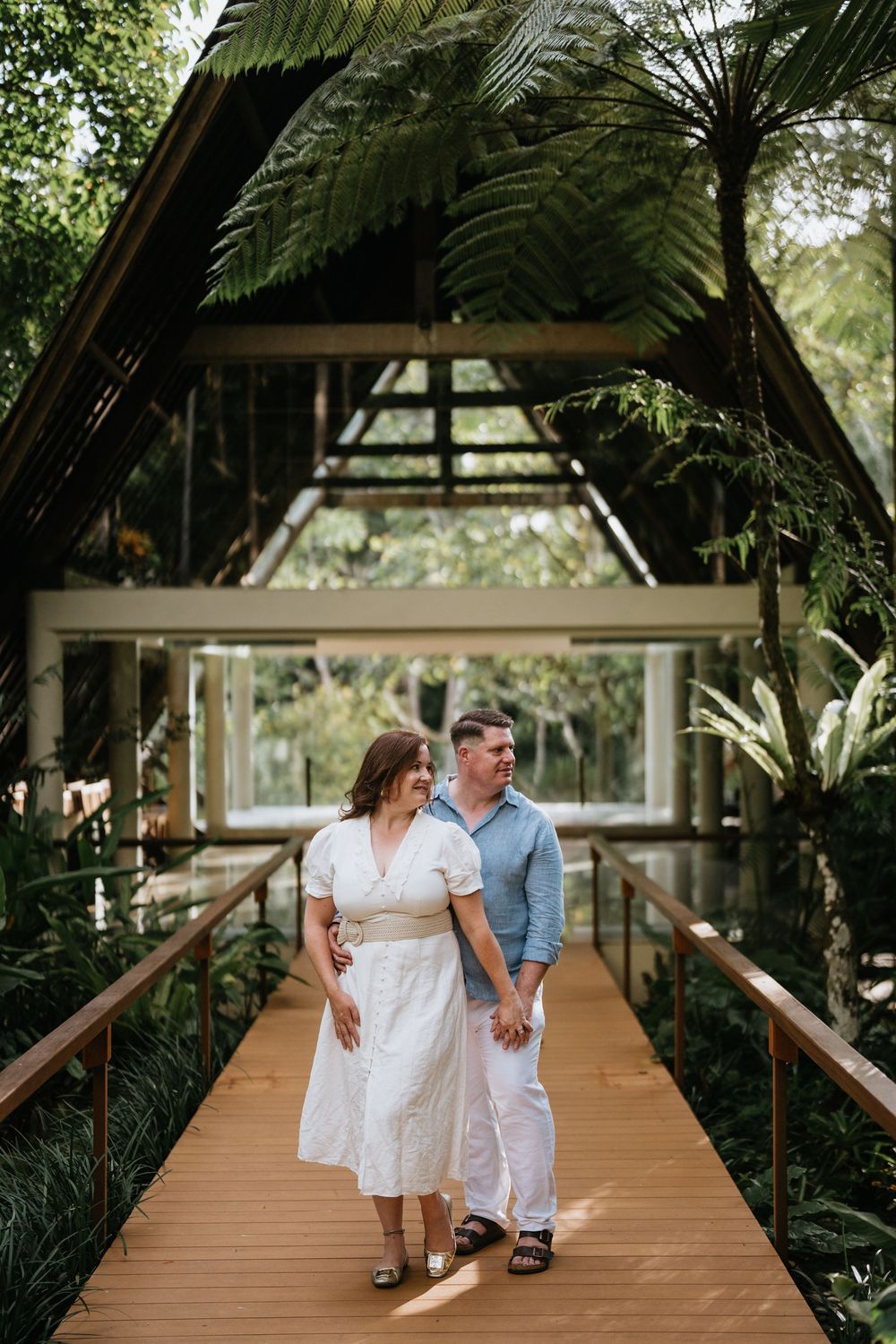 Lifestyle family photoshoot at Komaneka Bisma with lush Ubud scenery.