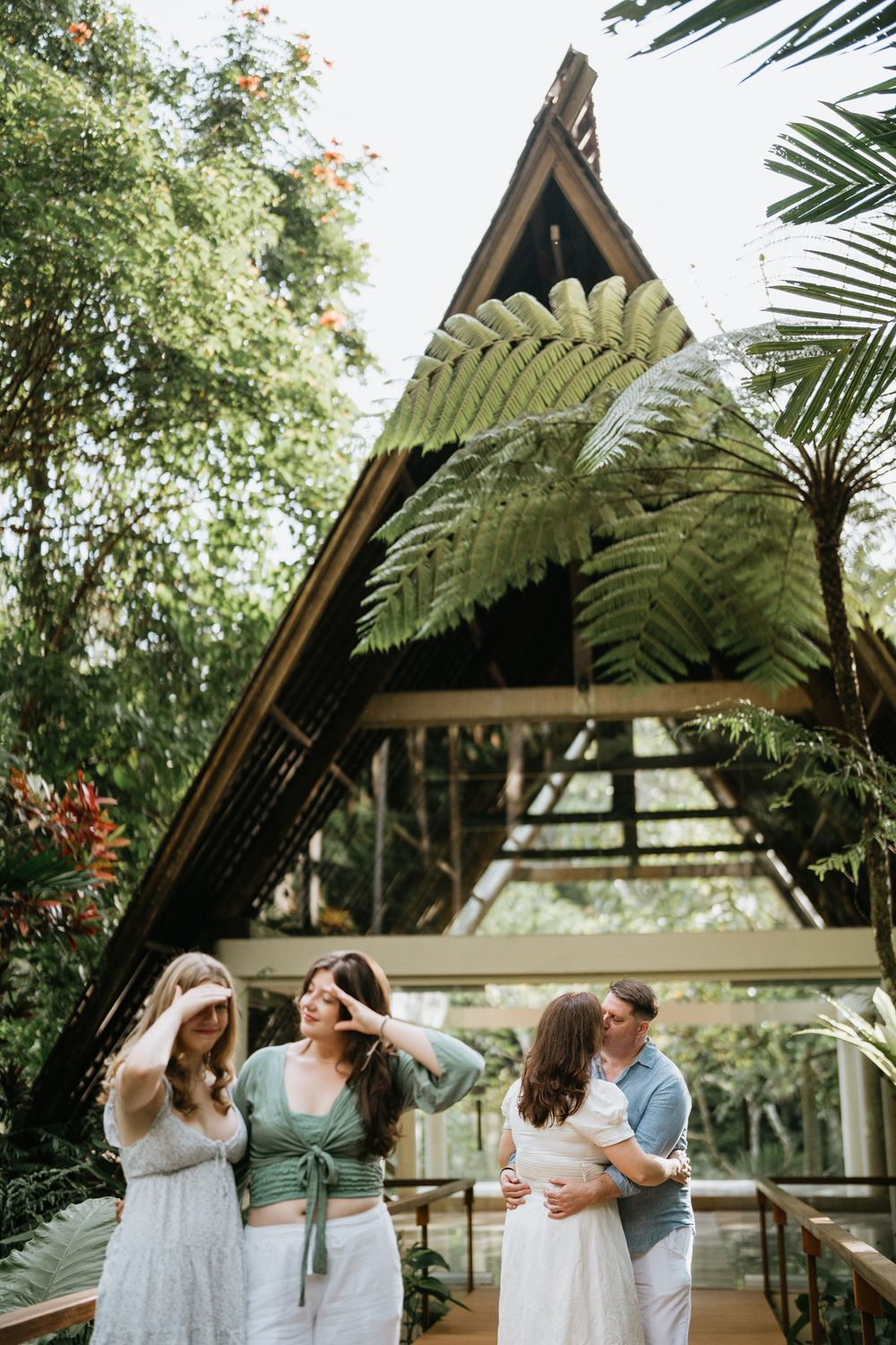 Lifestyle family photoshoot at Komaneka Bisma with lush Ubud scenery.