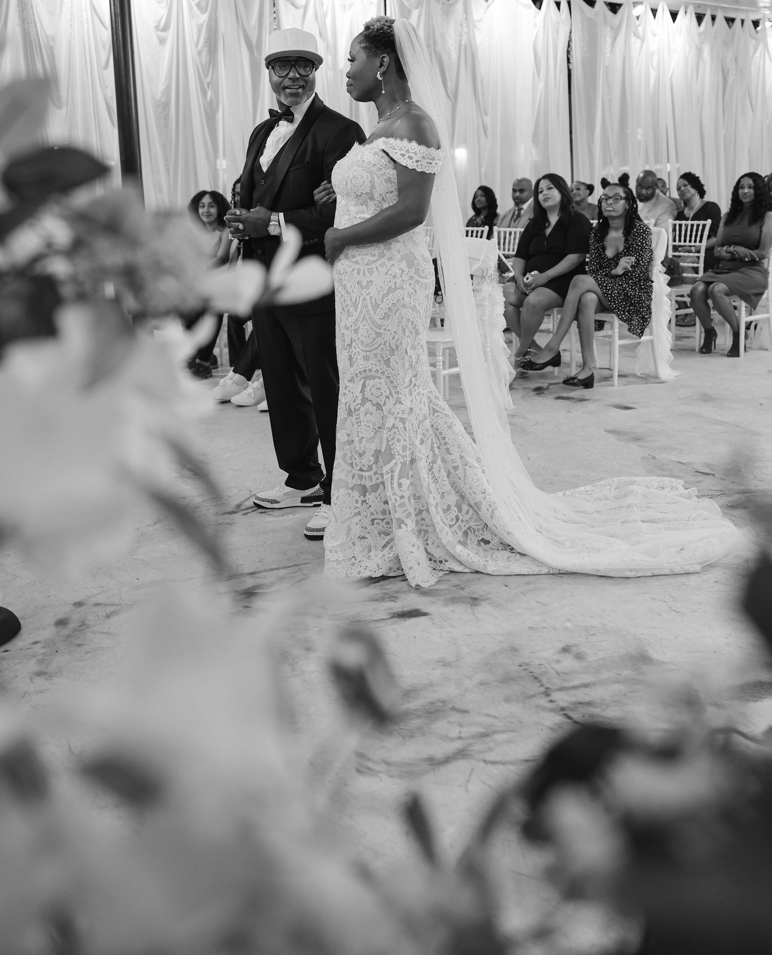 detail ceremony shot at la villa event venue