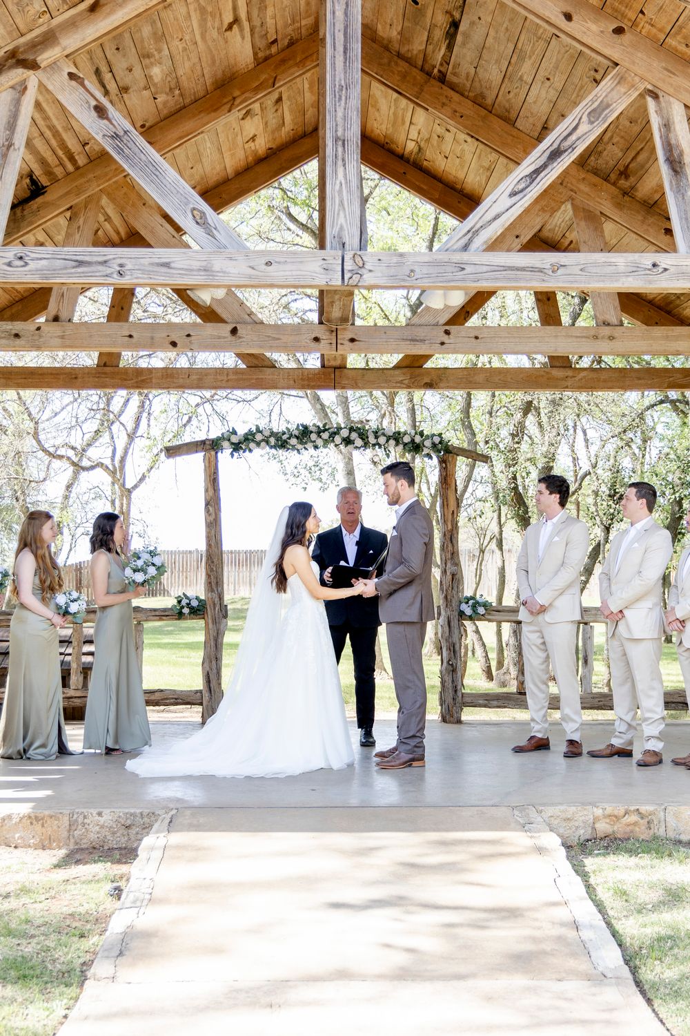 Austin wedding party portraits with luxury editorial photography style