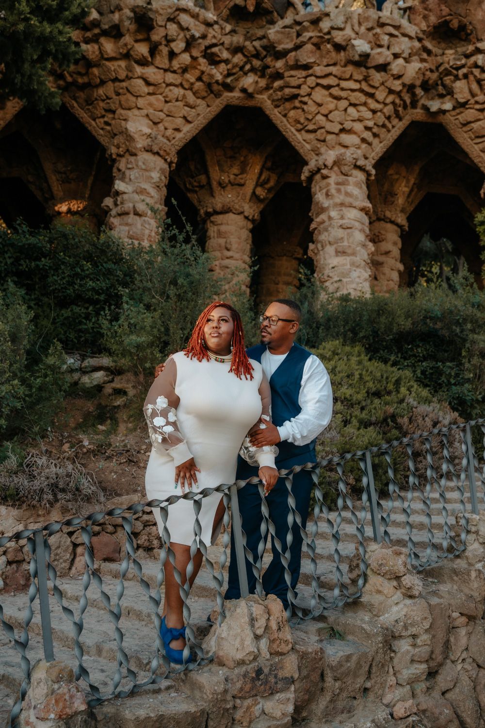 Ring sparkle in autumn golden light Park Güell Anniversary photoshoot Barcelona BarcelonaLoversPH