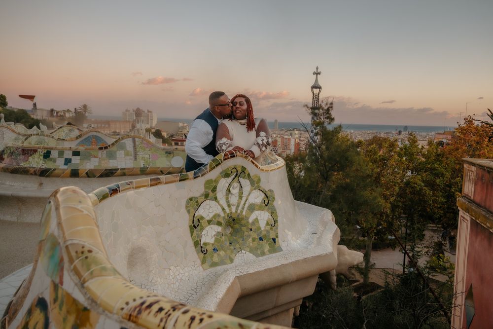 Tender hand detail engagement ring golden hour Park Güell Anniversary photoshoot Barcelona BarcelonaLoversPH
