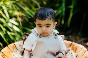Close-up portrait in natural lighting with soft bokeh effect.