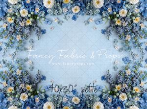 blue floral fancy fabrics photography backdrop background