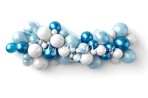 blue and white balloons photography backdrop background