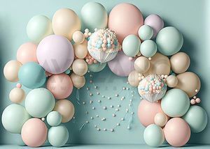 pastel balloons photography backdrop background