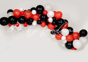 black white and red balloons photography backdrop background